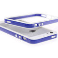 XAiOX Apple iPhone 5 5s SE Bumper Handy Hülle Tasche Bumper Cover in weiß / blau