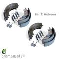 2x Bremsbacken Achssatz (4 Räder) für Knott 200x50 Radbremse 20-2425/1 20-964/1