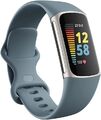 Fitbit Charge 5 Fitness Activity Tracker, stahlblau - Platin Edelstahl  