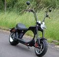 Elektroroller E-Scooter mit Straßenzulassung Chopper 2000 Watt 200 kg Schwarz 