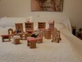 Kinder Puppenhaus Möbel aus Holz Puppen Schränke, Kommode mit Schubladen, Sessel