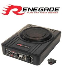 Renegade 8" Aktiv Untersitz Subwoofer geschlossene Box 200 Watt Extrembass 