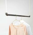 Kleiderstange Pipe 5m Seil Industrial Temperguss Fitting Garderobe Deckenmontage