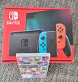 Nintendo Switch Konsole mit Joy-Con - Neon-Rot/Neon-Blau inkl. Mario Kart 8 Delu