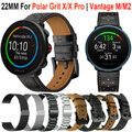 Für Polar Vantage M/M2 | Polar Grit X Pro Edelstahl Armband 22mm Uhr Leder Band