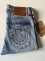 True Religion Jeans blau Stretch schmale Passform Rocco Division neu mit Etikett W32 L32