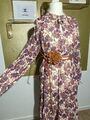LINEA TESINI Slip-In-Dress Kleid weites Hängerchen 42/44 Blüten creme-lila-rot