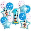 Happy-Birthday Micky-Mouse Luftballons Set Baby Jungs Boys Folien Geburtstag 1