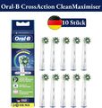 10X Oral-B CrossAction CleanMaximiser Aufsteckbürsten Zahnbürstenaufsatz - Weiß