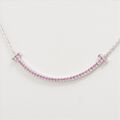 TIFFANY & Co. T Smile Mini rosa Saphir Halskette 750 (WG) 2,6 g