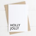 Holly Jolly Weihnachtskarte für Freunde Familie minimalistisch frohe Weihnachtskarten A6
