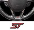 1x ST Emblem Lenkrad Rot Schwarz Logo ST-Line Schriftzug Logo Innenraum Ford