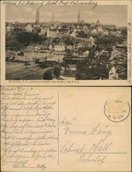 Ansichtskarte Rottweil (Neckar) Stadtblick, Fabrik, Viadukt 1920