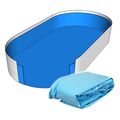Poolfolie Ovalpool I 623 x 360 x 150 cm I 0,8 mm I blau I 6,23 x 3,6 x 1,5 m