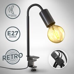 B.K.Licht LED Klemm-Leuchte Leselampe flexibel Tischlampe 230V Schreibtisch Büro