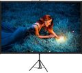 VEVOR 100'' Beamer Leinwand Rolloleinwand Stativ 16:9 4K-HD Heimkino Rollo Präse