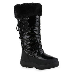 Damen Warm Gefütterte Stiefeletten Winter Boots Kunstfell Schuhe 902042 New Look