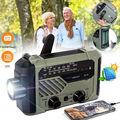 Solar Radio Handkurbel Radio Kurbelradio mit Handy Ladegerät Notfall AM/FM Radio