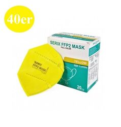 40x FFP2 Maske Serix Atemschutzmaske Mundschutz Masken CE 2163 Zertifiziert Gelb⭐DE Händler⭐FFP2 Zertifikat⭐Blitzversand⭐Einzelverpackt