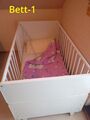 Kinderbett weiß aus Holz, gebraucht 140x70 cm