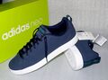 Adidas NEO F99125 Advantage Clean VS Leder Schuhe Sneaker Boots 42 2/3 Navy Weiß
