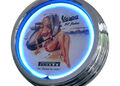 N-0220 Vespa - Deko Retro Neon Uhr Clock Wanduhr Neonuhr Neonclock Werkstatt