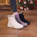 Damen Winter Flache Boots Schneeschuhe Wasserdicht Warm Stiefel Stiefeletten
