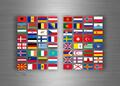 64x Aufkleber flagge fahne verschiedene europa staaten del erde  r2 scrapbooking