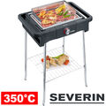 Severin Stand Tisch Elektro Balkon Grill Edelstahl Rost BBQ Indoor Outdoor 2500W