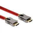 HDMI Ultra HD Kabel 8K mit Ethernet, Stecker, rot, 5 m, bis zu 7680 x 4320 Pixel