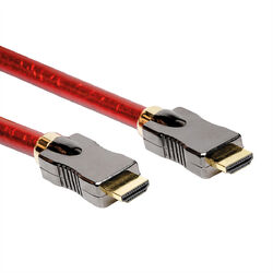 HDMI Ultra HD Kabel 8K mit Ethernet, Stecker, rot, 3 m, bis zu 7680 x 4320 Pixel