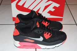 NIKE AIR MAX 90 ESSENTIAL - mit OVP - schwarz, rot - Gr. 46 - NIKE ID 537384-006