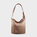 Leder-Handtasche Sofia in beige von MAXIMA aus Mailand in Italien