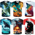 3D Kinder Männer King Kong Godzilla T-Shirt Casual Kurzarm Tee Tops