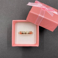 SWAROVSKI Damen Kristall Ring 58 vergoldet Geschenk Box Glitzer Bandring