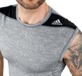 Adidas Techfit Herren Tank Top Sport Kompression Shirt Laufshirt Fitness grau