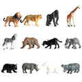 DE 12Pcs Safari Tiere Figuren Spielzeug Jumbo Wild Zoo Tiere Modell Spielzeug