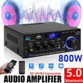 800W Bluetooth 5.0 Verstärker HiFi Power Audio Stereo Bass USB SD FM Radio AUX
