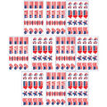  10 Sheets Aufkleber Armaufkleber Sternaufkleber Dekor Zum Unabhängigkeitstag