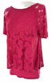 Phase Acht Kirsche Lagen Muster Bluse Top Damen UK 10 kostenloser Versand Ref #M4 