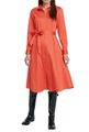 RICK CARDONA Damen Designer-Hemdblusenkleid m. Gürtel, orange