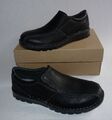 Clarks Vanek Step Schwarz Herren Slipper  Leder Gr. 42 extraweit u. super leicht