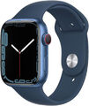 Apple Watch Series 7 [GPS + Cellular, inkl. Sportarmband abyssblau] 45mm Alumi A