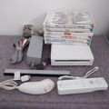 Nintendo Wii Konsolenpaket vollständiges Setup mit 6 Spielen/Controller getestet!