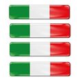 4x 3D Gel Aufkleber Italien Italy Italia 6cmx1cm Flagge Fahne Flag Stickers