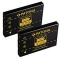 2x Batterie Patona 1050mAh LI-ION für Aiptek AHD H350, H500, T8, T8 Pro