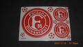 Fortuna Düsseldorf Aufkleber Sticker Set - 3 Logos Bundesliga Fussball