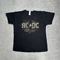 GILDAN AC/DC Retro Rock Band T-Shirt Kurzarm Gr. L Print Logo 23709 Schwarz