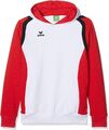 erima Kinder Hoodie Sweatshirt Razor 2.0 Sportpullover, Weiß/Rot, 164