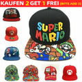 Neu Super Mario Bros Cosplay Snapback Baseball Cap Hat Mütze Kappe BaseCap Hut